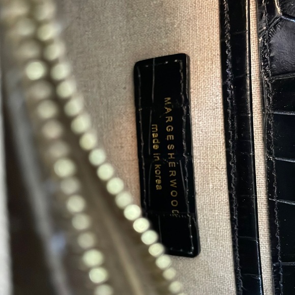 Marge Sherwood Classic Mini Bag. Black. 8” x 7”. - Picture 8 of 13